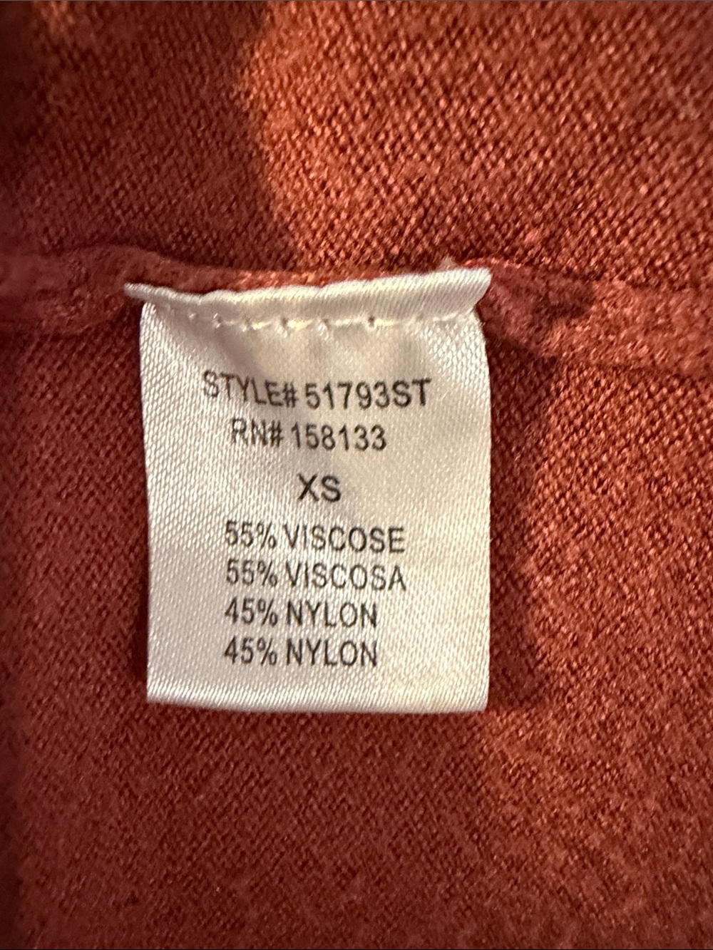 Pink Clover Rust Open-Front Knit Cardigan - Picture 6 of 6